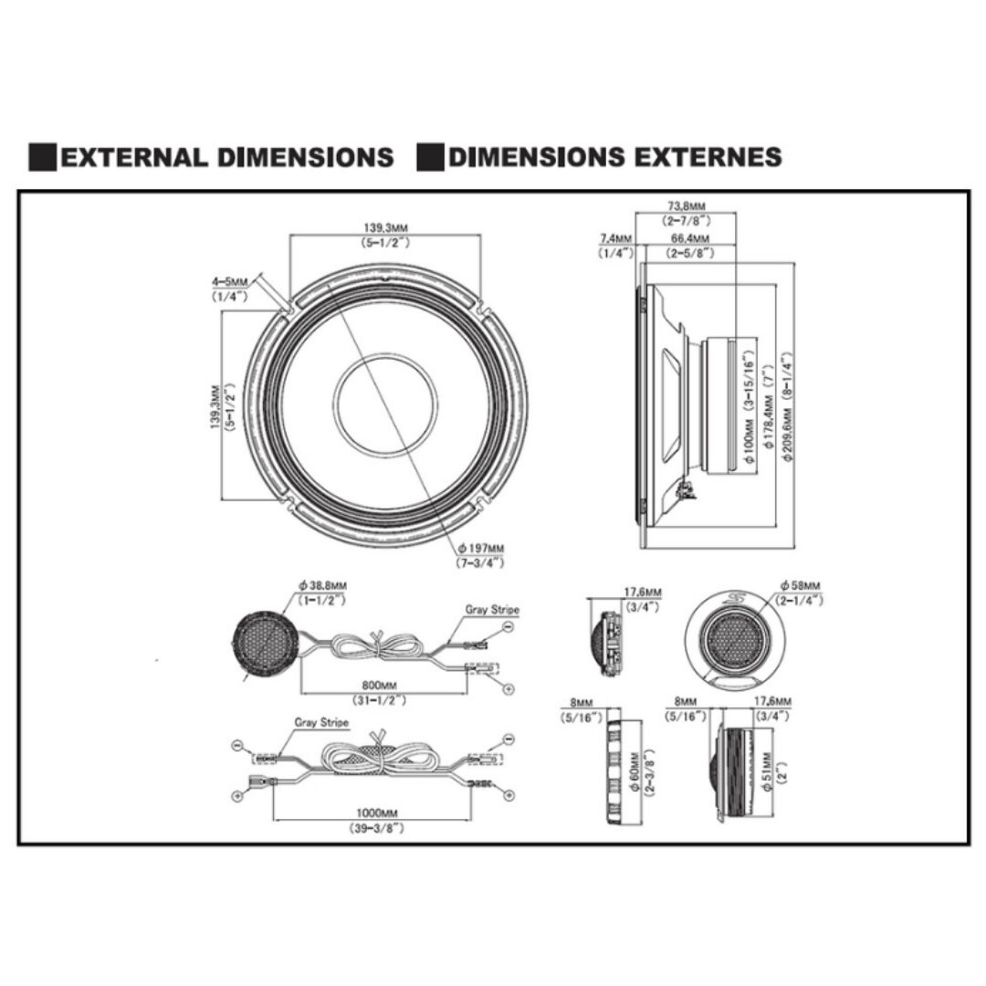 Alpine S2-S80C 200mm (8inch) 260W Component Speakers - Image 4
