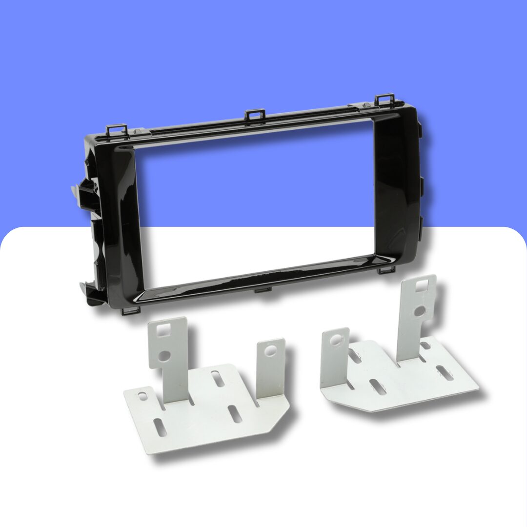 Toyota Auris 2013-2015 Double DIN car radio fascia adapter panel (GLOSS BLACK)
